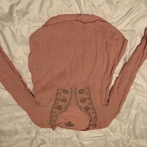 XS long sleeve light pink shirt